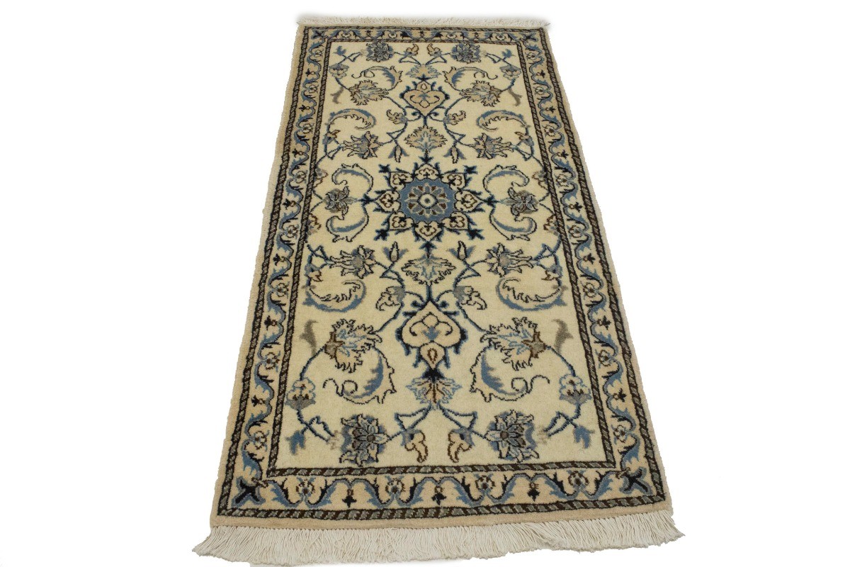 2’3X4’6 Handmade Nain Oriental Rug Cream Floral Design Classic Small Carpet