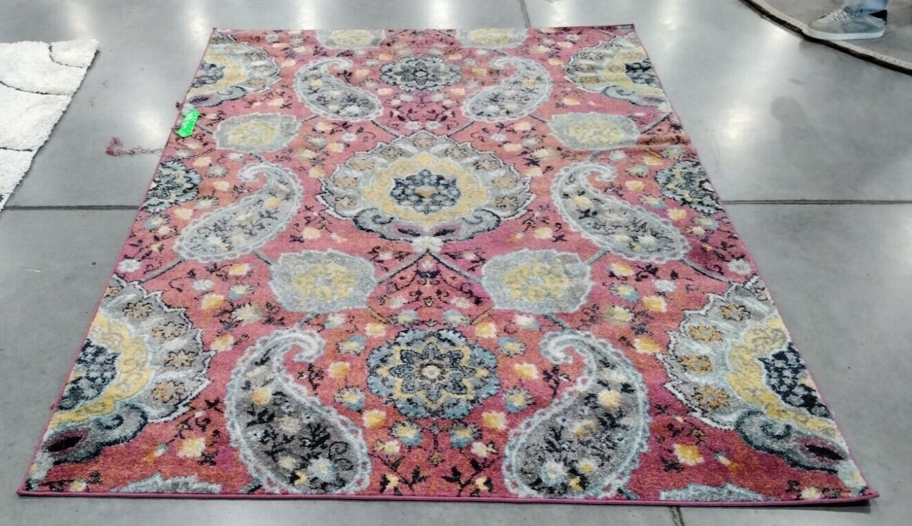 FUCHSIA 5′-3″ X 7′-6″ Damaged Binding Rug, Reduced Price 1172724715 MAD600A-5