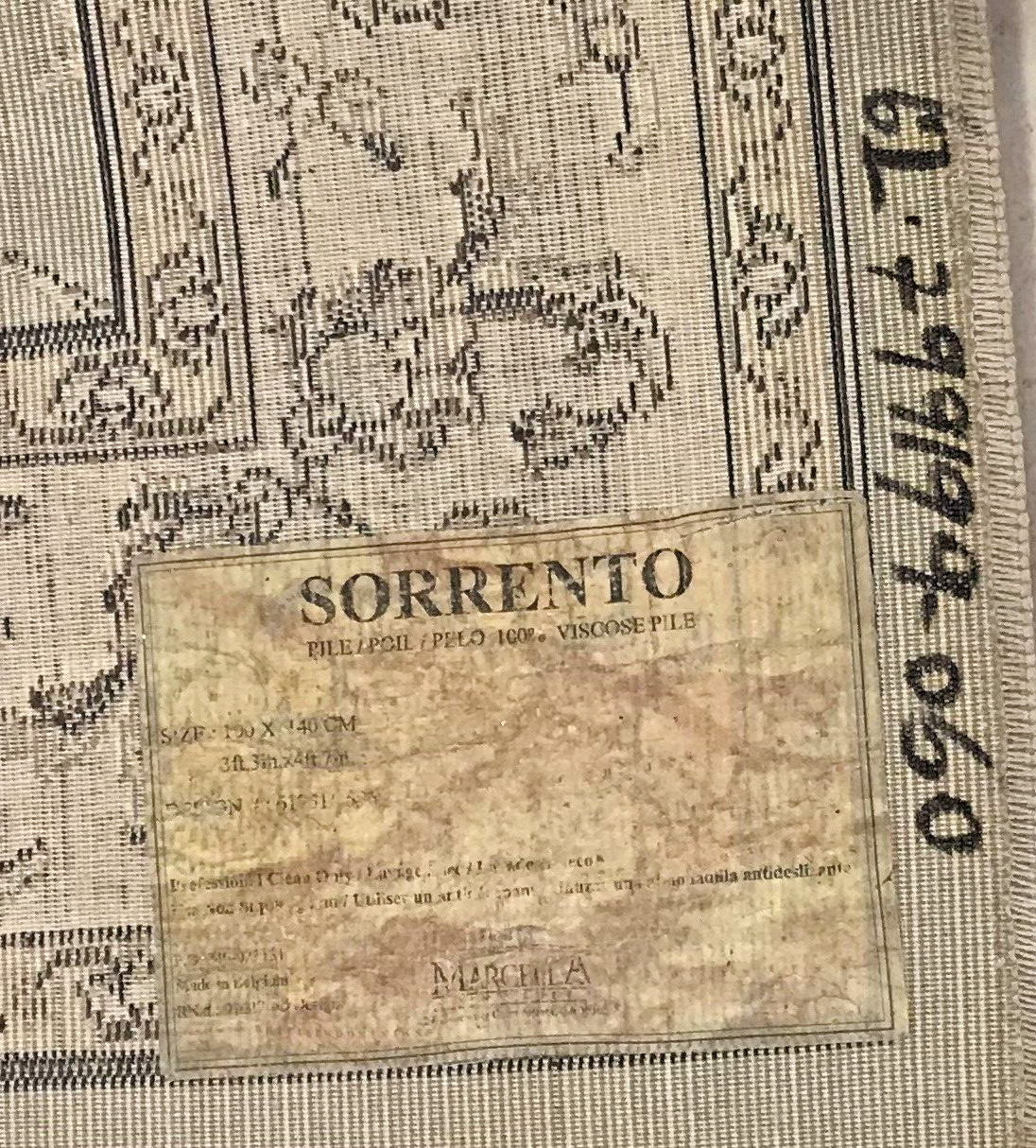 Soft Sorrento Gray Black w/Beige Brn Carpet Rug 100% Viscose Pile 3′ 3″ x 4′ 7″