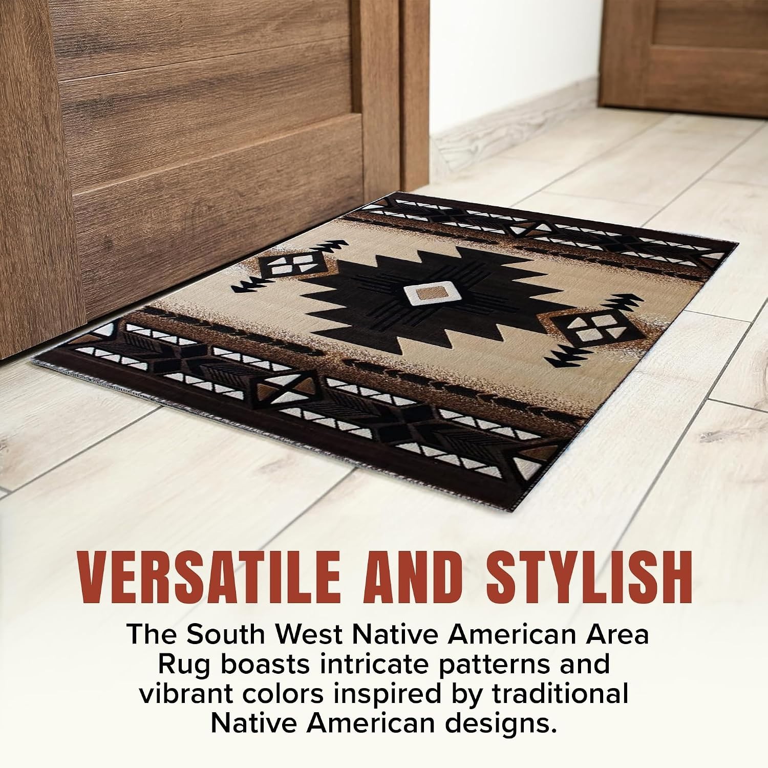 YHSF Southwest Native American Area Rug C318 Berber 2 Feet x 3 Feet 4 Inches