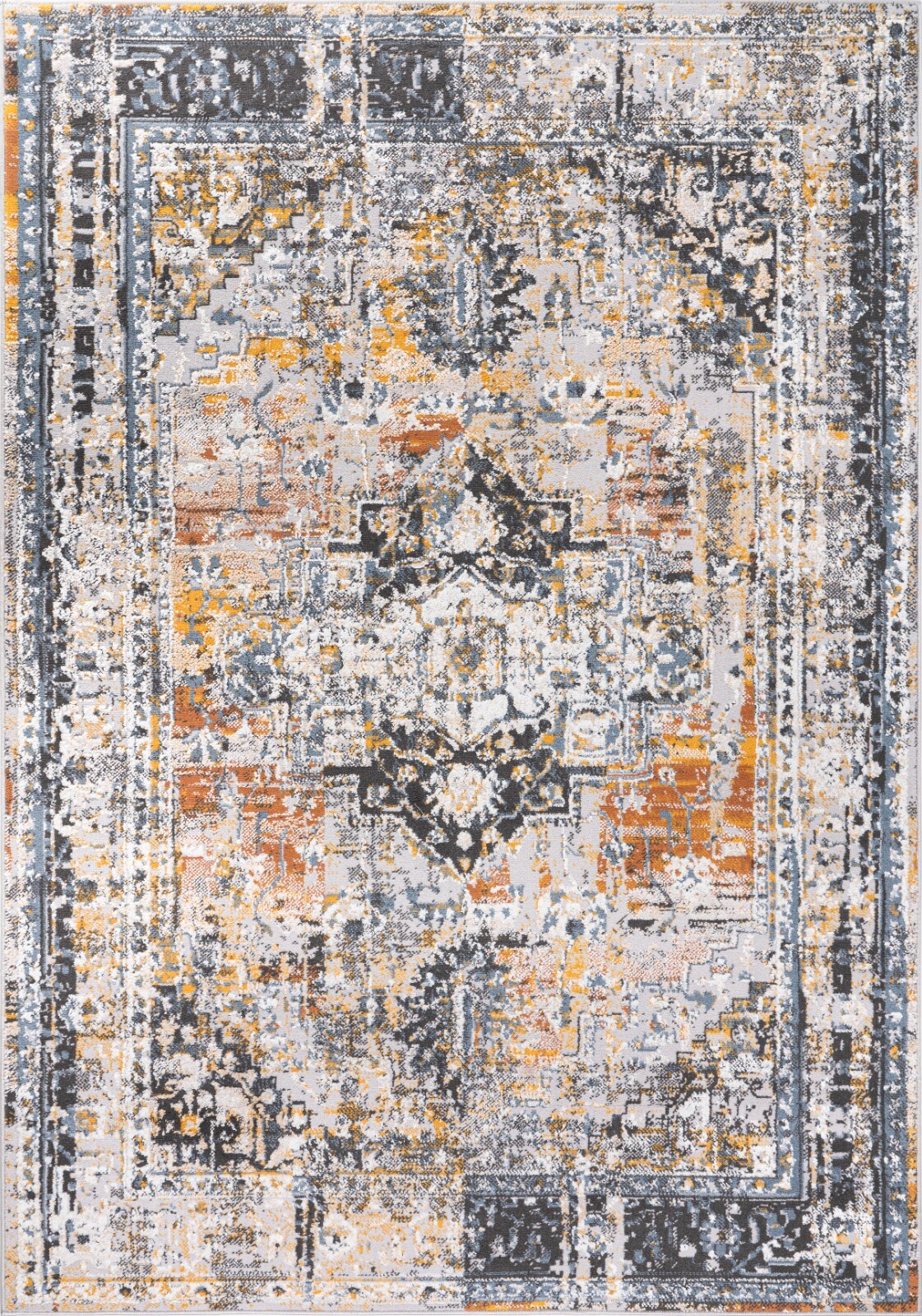 L’Baiet Marie Blue Distressed 4 ft. x 6 ft. Area Rug