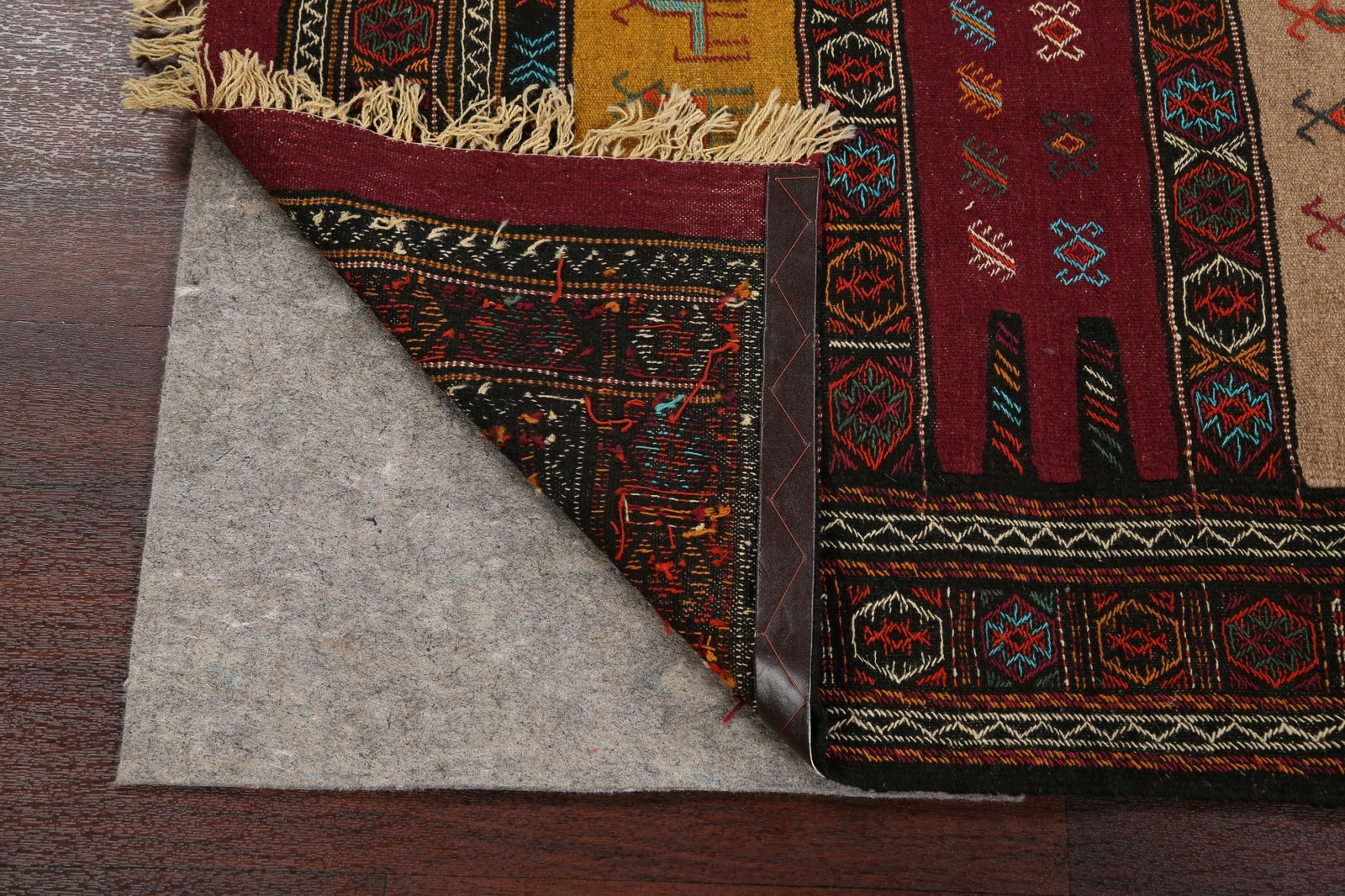 Geometric Traditional Sumak Kilim Area Rug Nomad Oriental Hand-woven Carpet 3×6