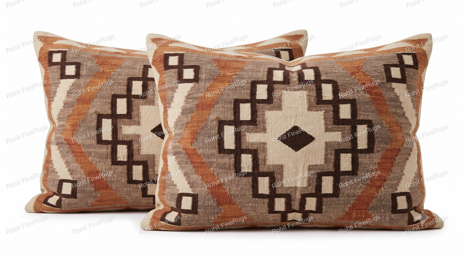 Handwoven wool Navajo Rug Pillow cover Pair Size 18×24 inch Free shipping