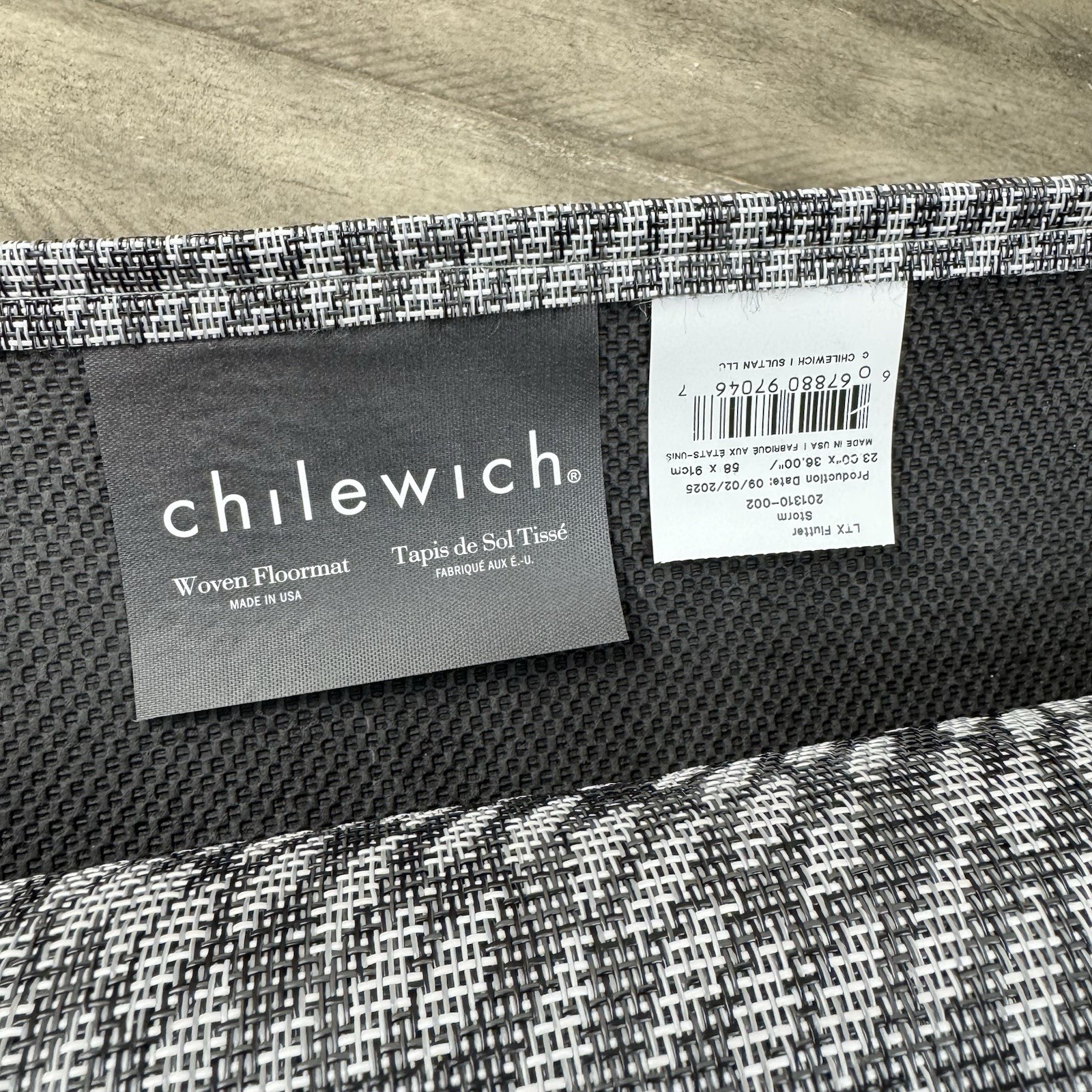 Williams Sonoma Chilewich LTX Flutter Woven Floormat Rug 23”x36” Storm Multi OB