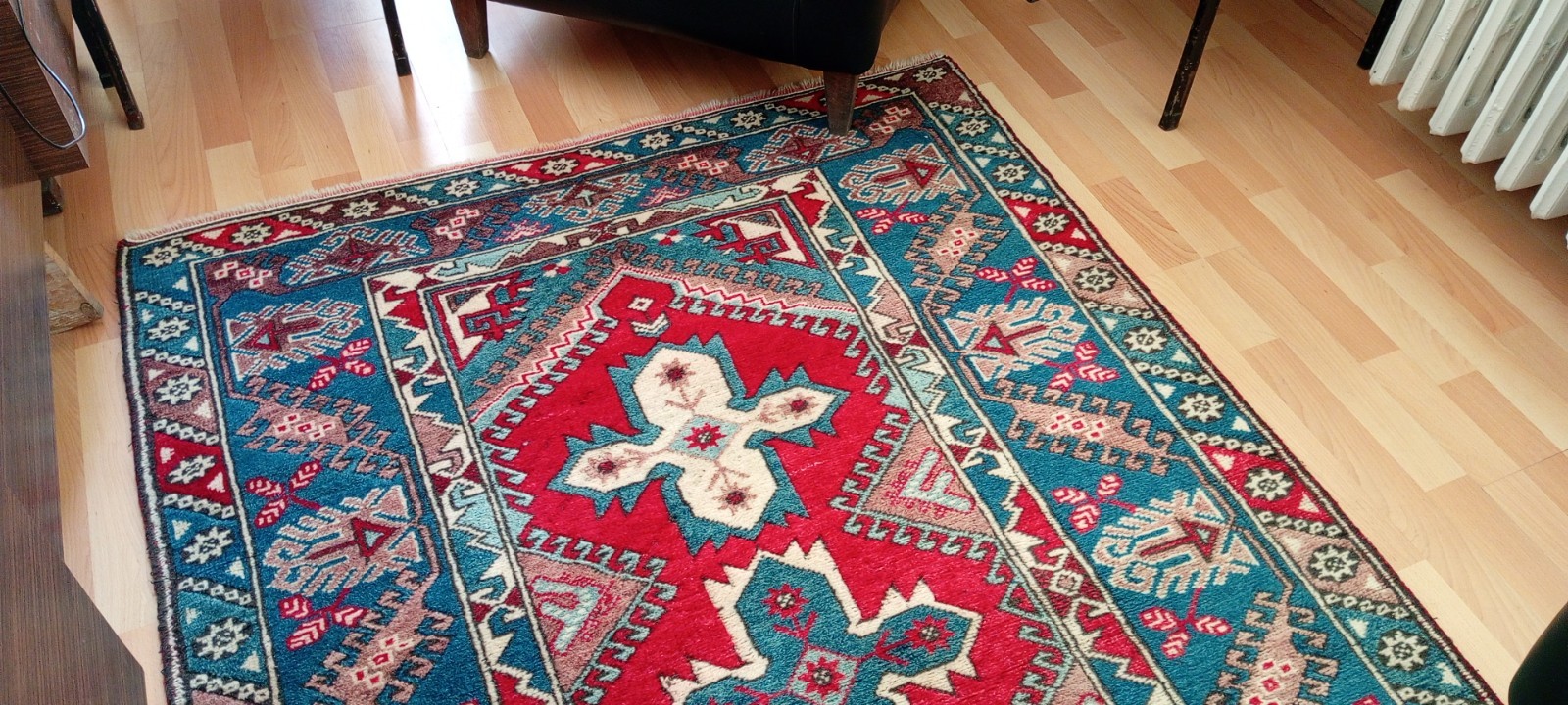 Turkish Dosemealti tribal rug 123×199 cm Vintage Boho Handmade Home Decor