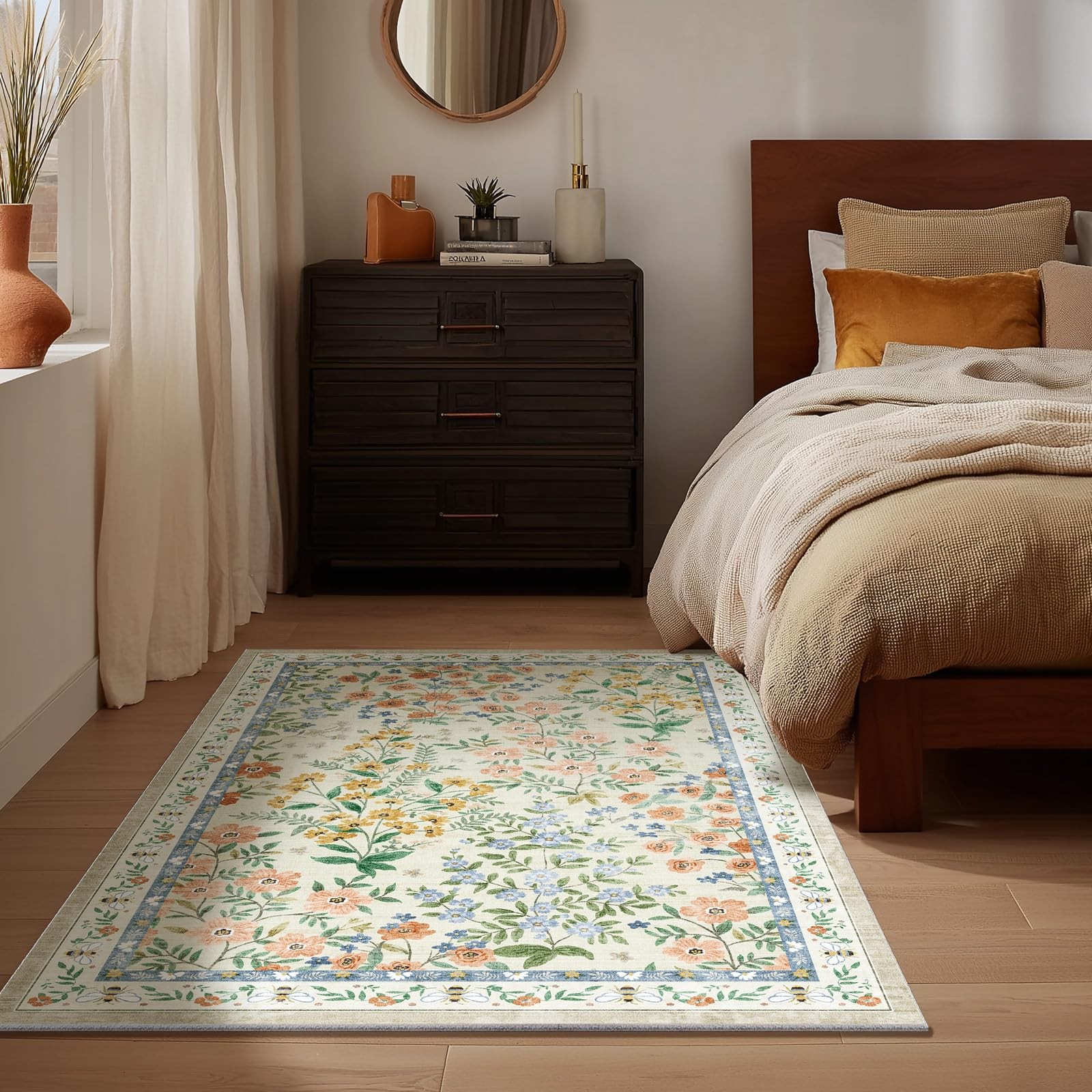 Machine Washable Area Rugs for Entryway: Door Mat Indoor Entrance 2X3 Small Thro