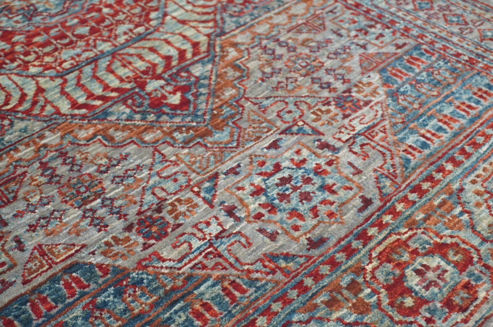 3 x 4 ft Gray Mamluk Afghan Hand Knotted Wool Medallion Small Area Rug