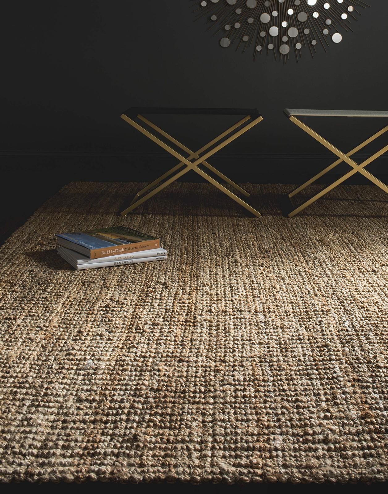 Area Rug 8×10 Handmade Jute Natural Brown Chunky Textured NF447A
