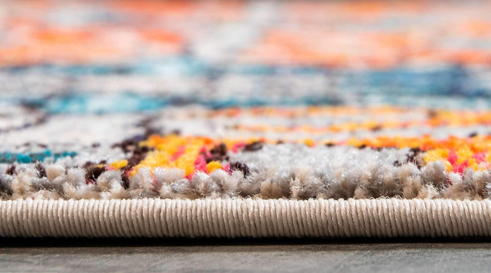 Unique Loom Estrella Collection Floral Geometric Vibrant Modern Abstract Area