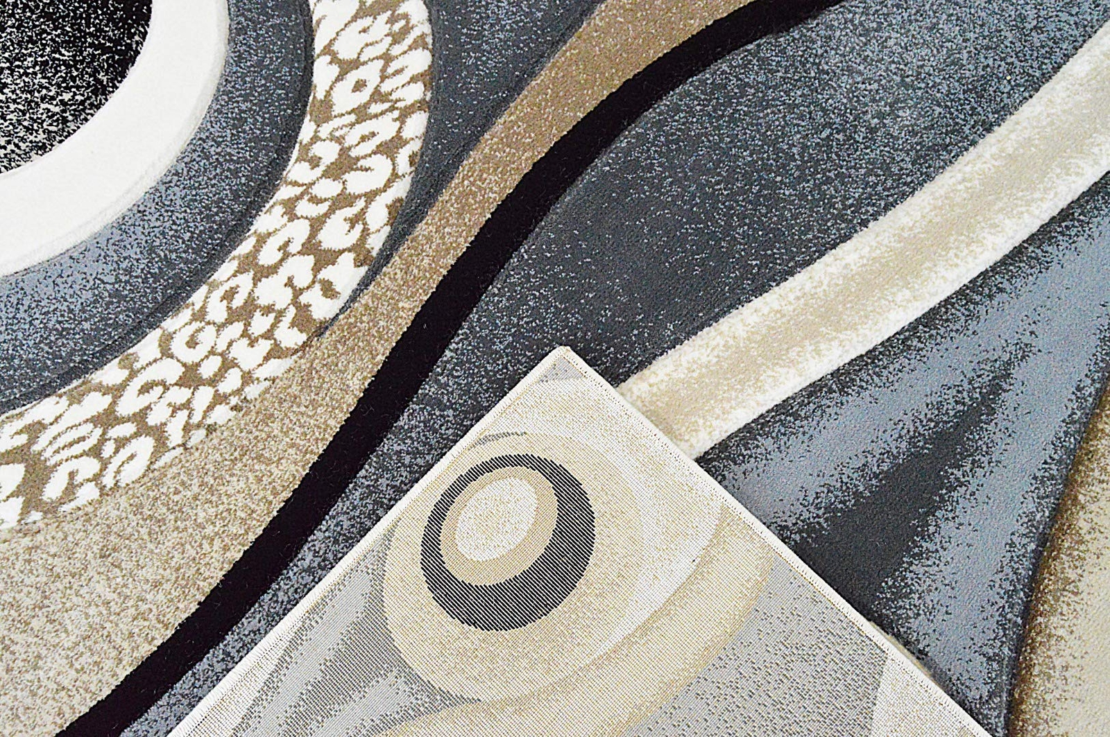 Premium Carved Modern Contemporary Abstract Rug 1504 2’7×7’4 sand beige