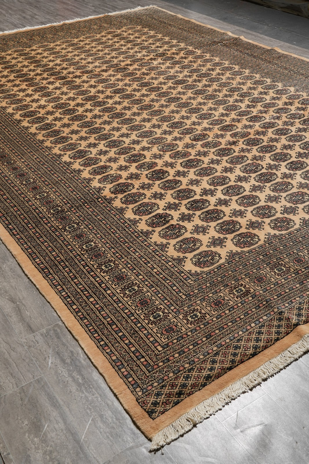 10 x 14 New Bokhara Rug Pakistan Beige #F-4597