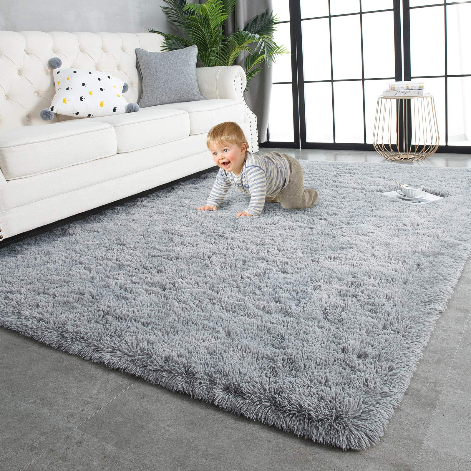 TWINNIS Super Soft Shaggy Rugs Fluffy Carpets, 5×8 Feet, Indoor Modern Plush Are