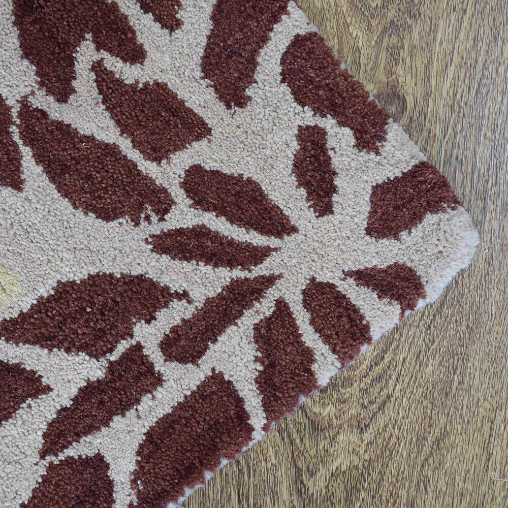 Hand Tufted Wool 5’x8′ Area Rug Contemporary Cream BBH Homes BBK03059