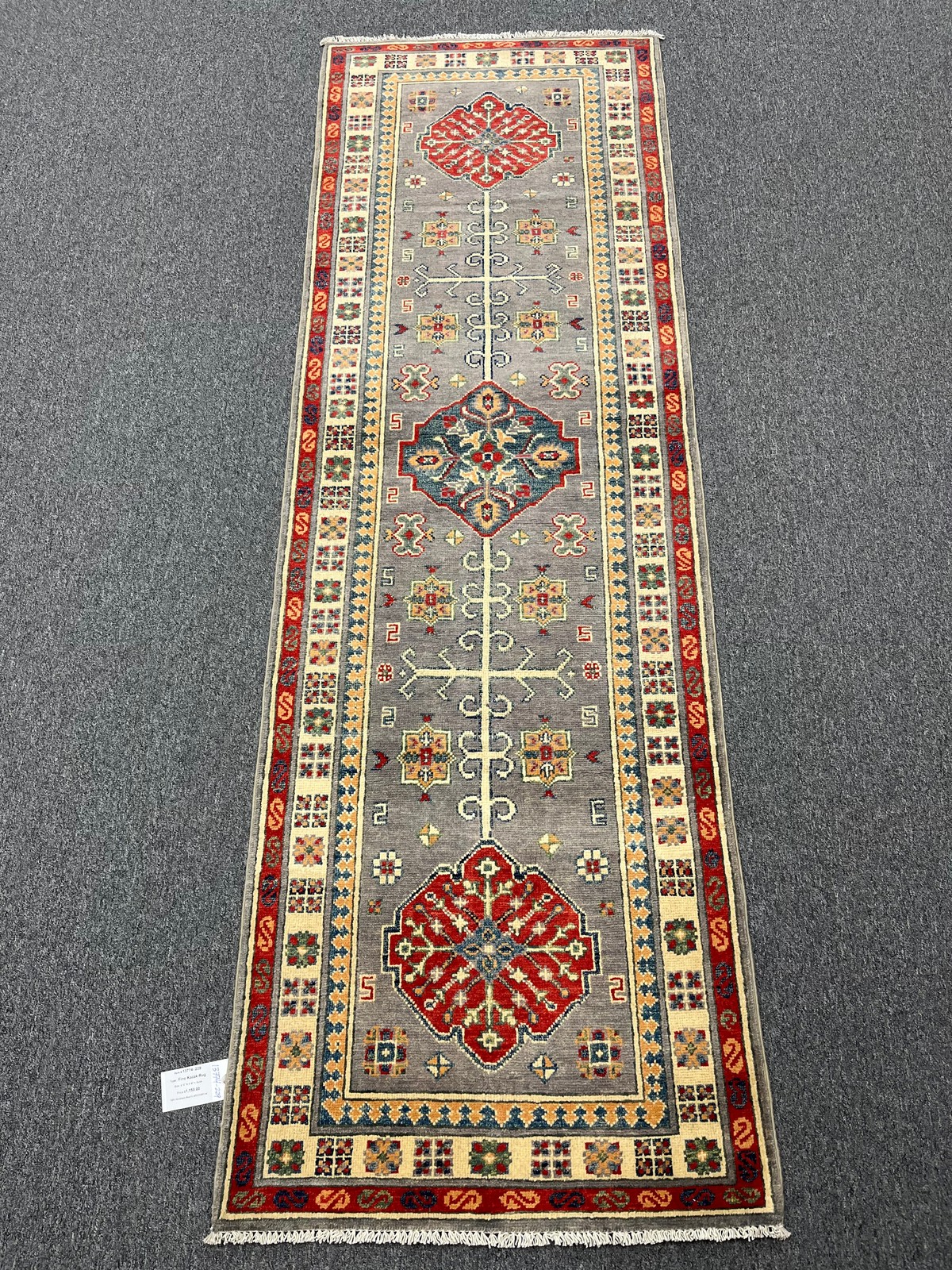 Kazak Tribal 2′ 8″X8′ Handmade Wool Runner Rug # 13774