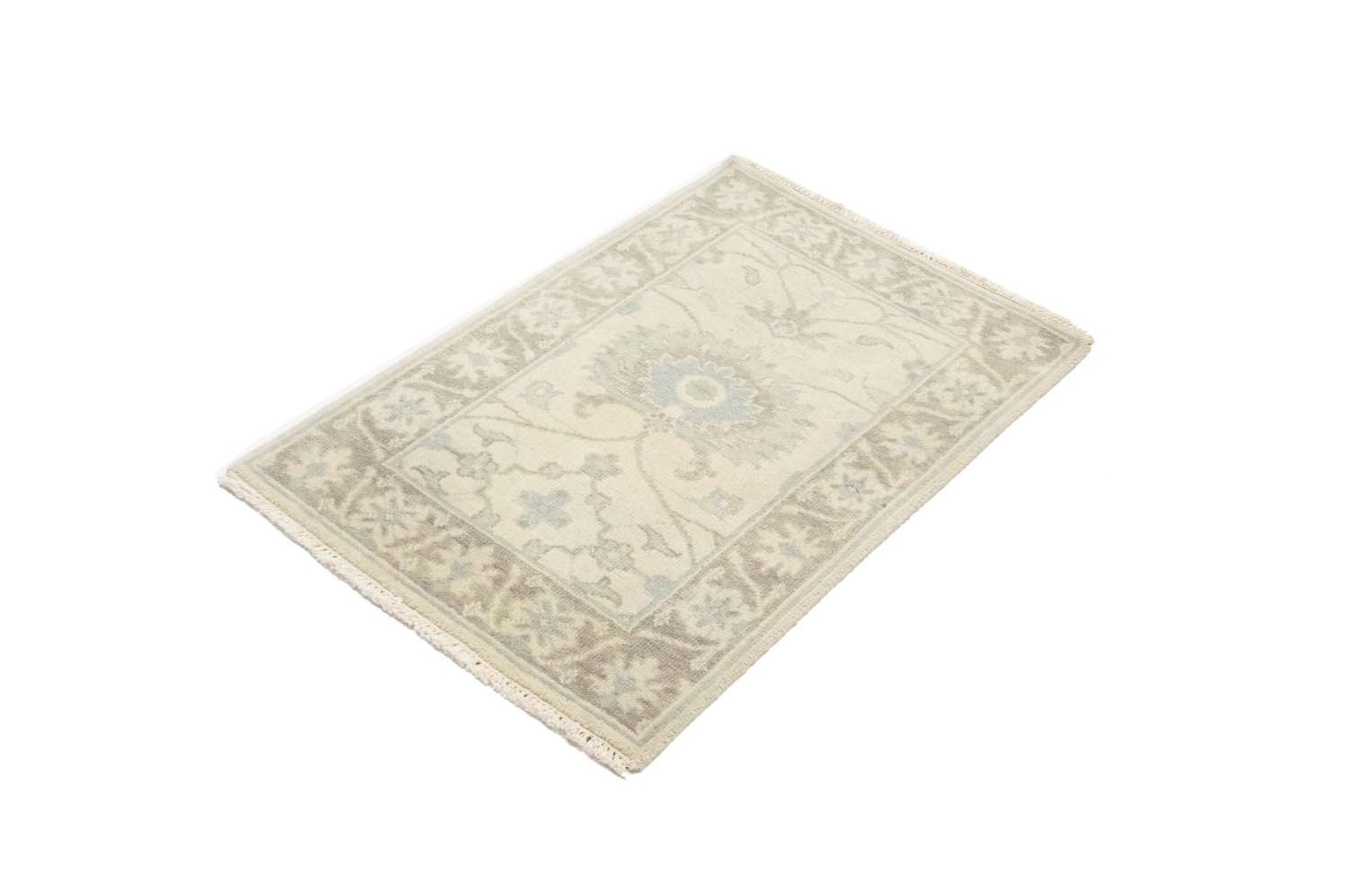 2×3 Muted Ivory Floral Design Chobi Rug Oriental Home Office Decor Carpet