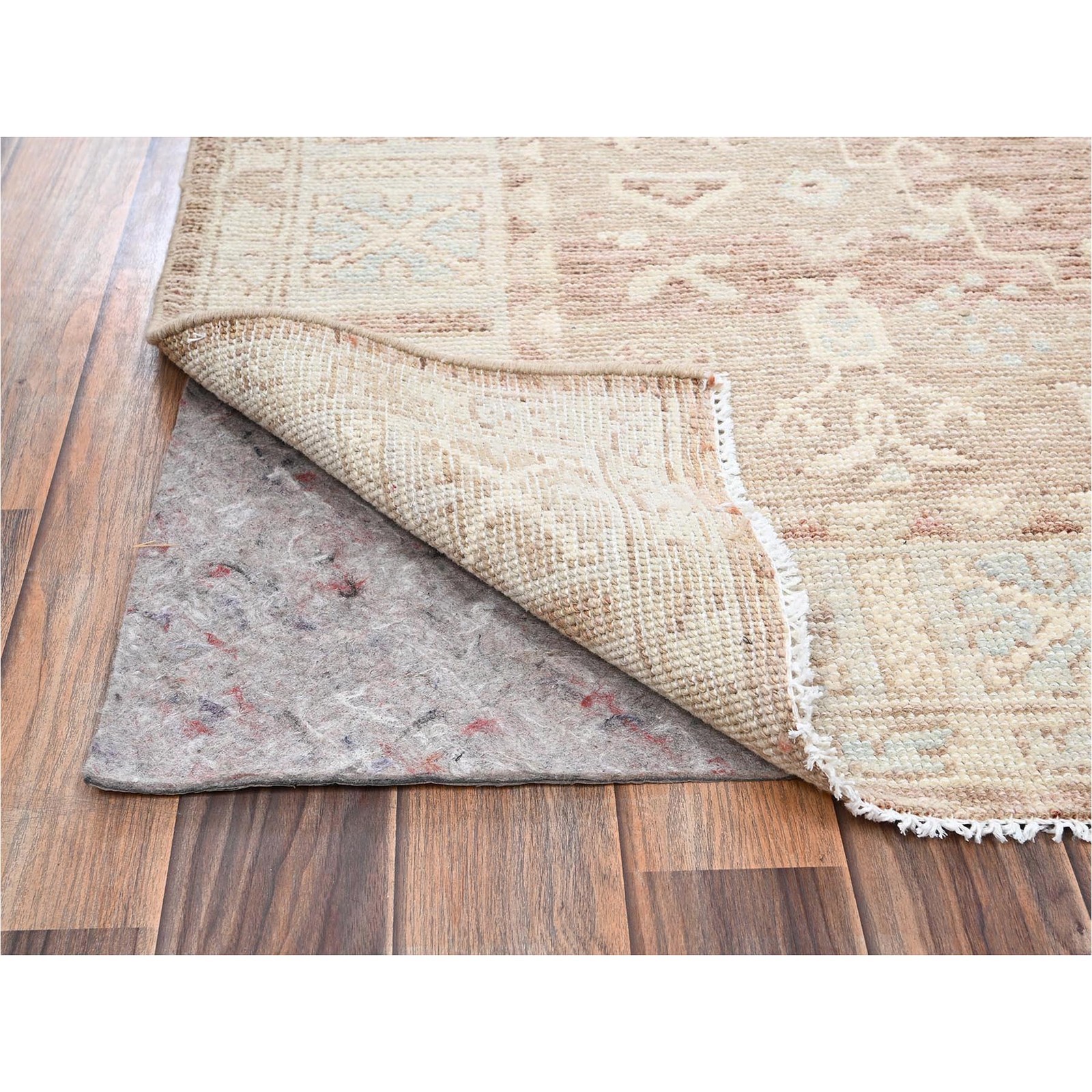 5’x6’9″ Irish Brown Hand Knotted Anatolian Village Design Pure Wool Rug 2795