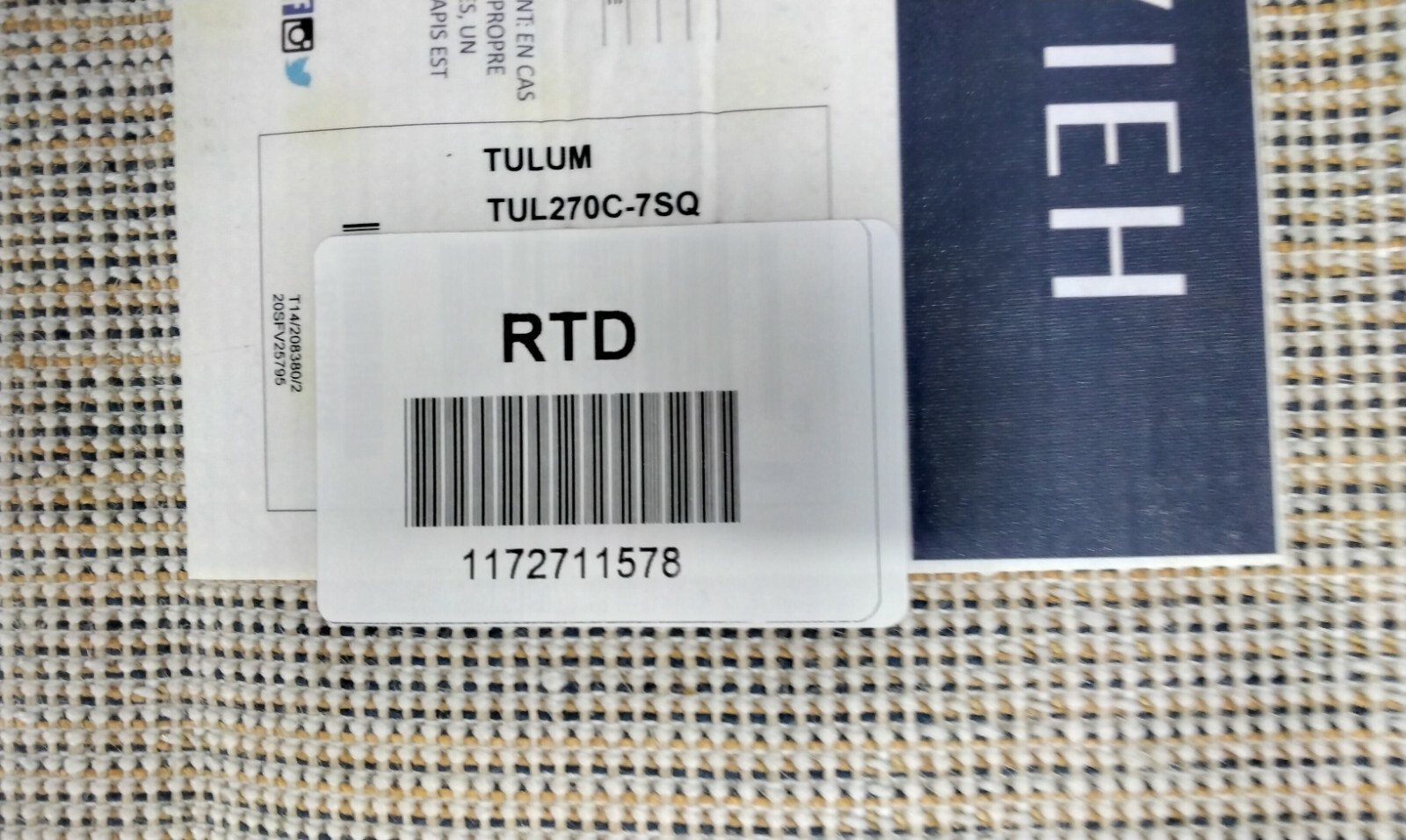BLUE 6′-7″ X 6′-7″ Square Back Stain Rug, Reduced Price 1172711578 TUL270C-7SQ