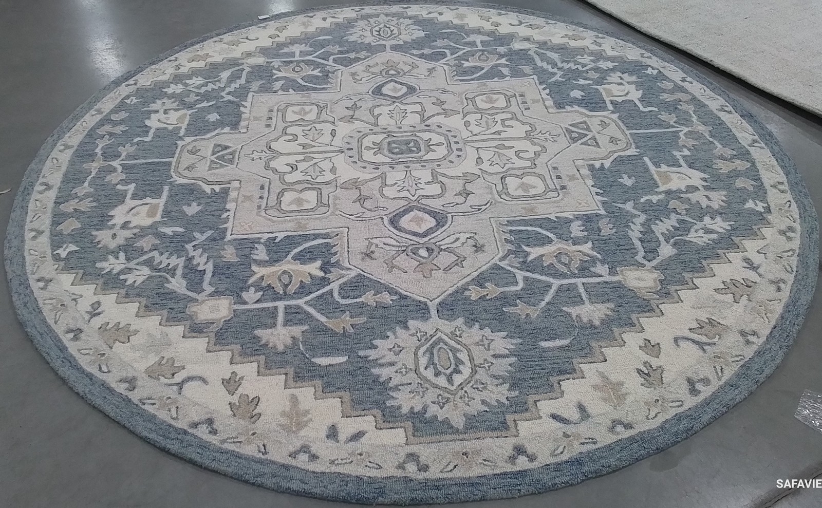 BLUE / IVORY 9′-0″ x 9′-0″ Flaw in Rug, Reduced Price 1172802709 MLP503M-9R