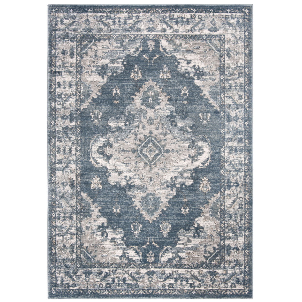 SAFAVIEH Oregon Collection ORE898A Blue / Creme Rug