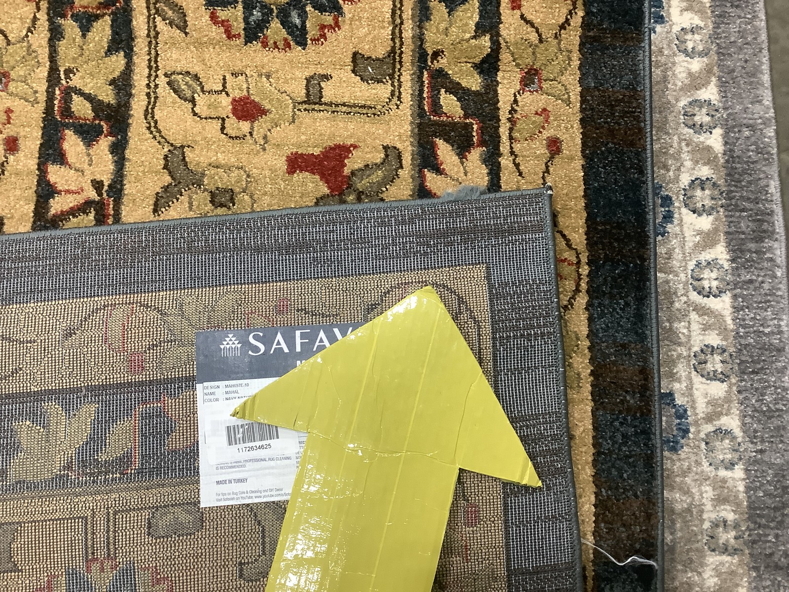 NAVY / NATURAL 10′-0″ x 14′-0″ Damaged Rug, Reduced Price 1172683829 MAH697E-10