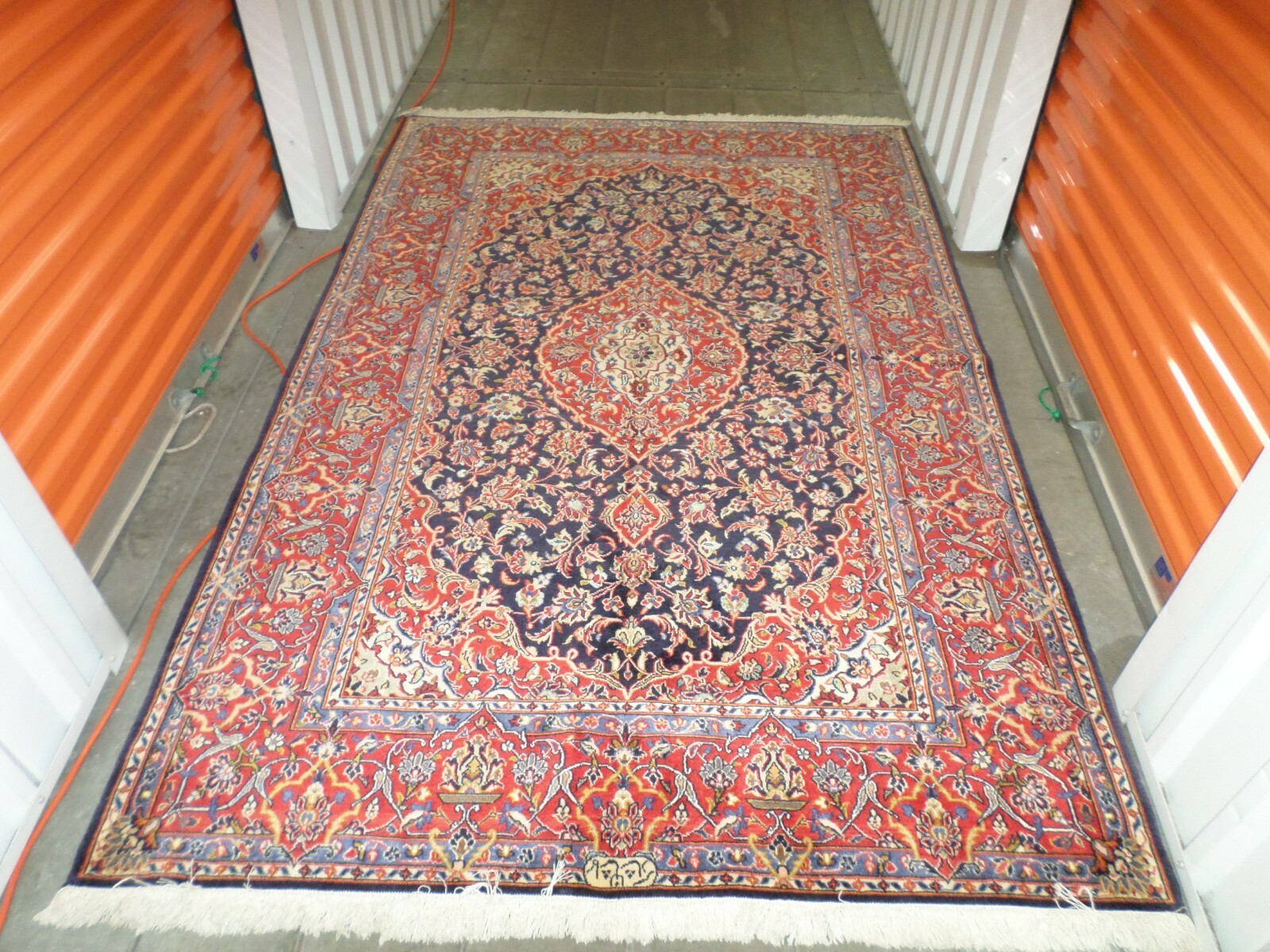 SUPER HAND-KNOTTED ORIENTAL WOOL KASHANN AREA RUG 4′ 8″ X 7′ 2″ SKU #P11714