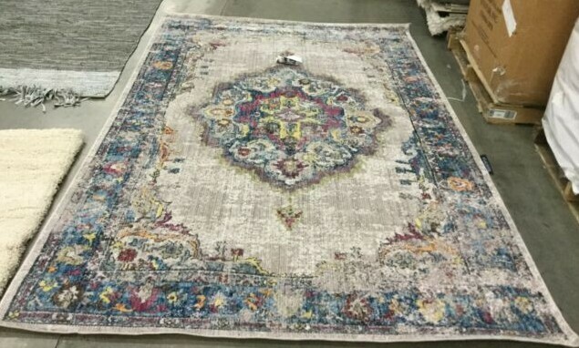 LIGHT GREY / BLUE 6′ X 9′ Back Stain Rug, Reduced Price 1172637148 BTL343A-6