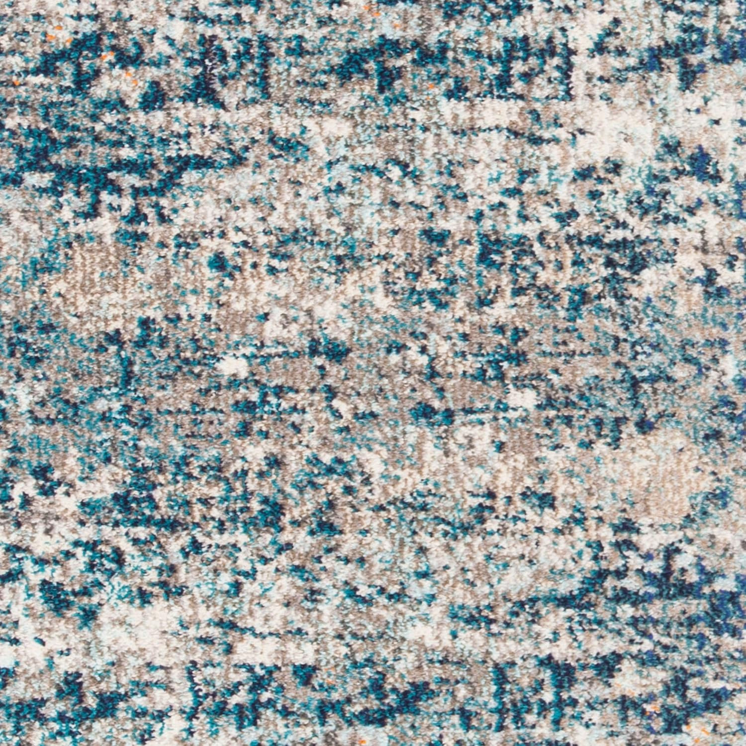SAFAVIEH Madison 6′ x 9′ Grey & Blue Abstract Area Rug, Easy Care, Non-Shedding