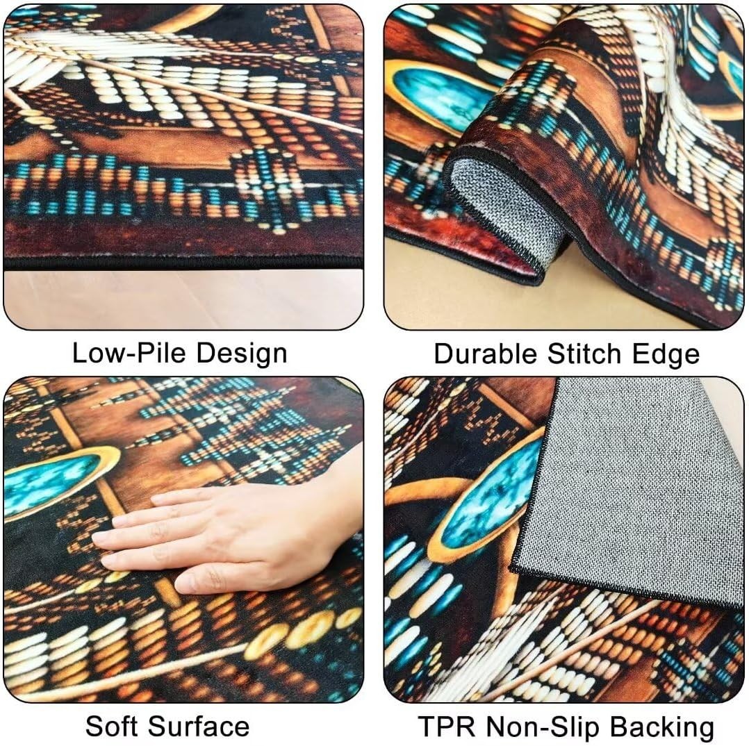 Southwestern Runner Rug 2×6,Rustic South Western Aztec Tribal Native American…
