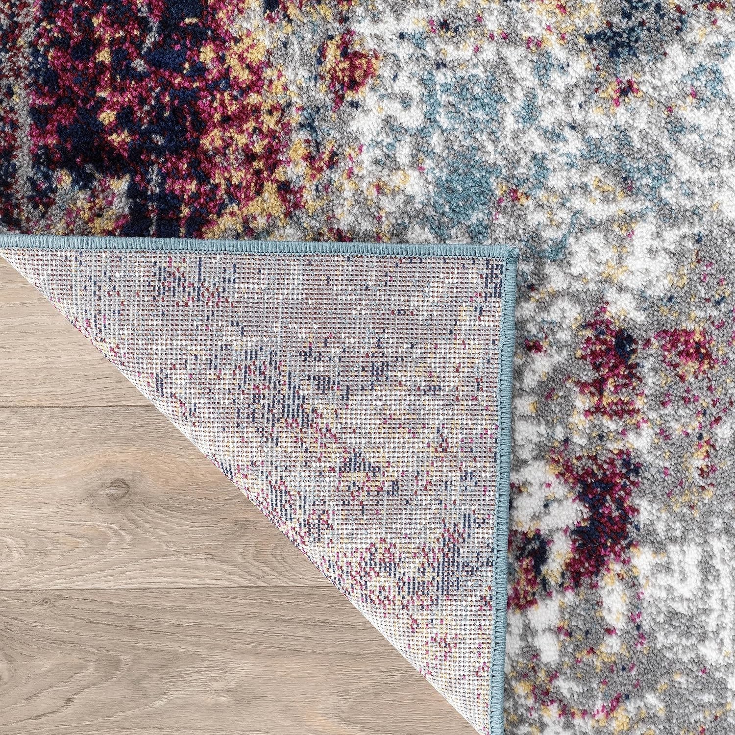 Modern Distressed Abstract Area Rug 7’10” x 10′