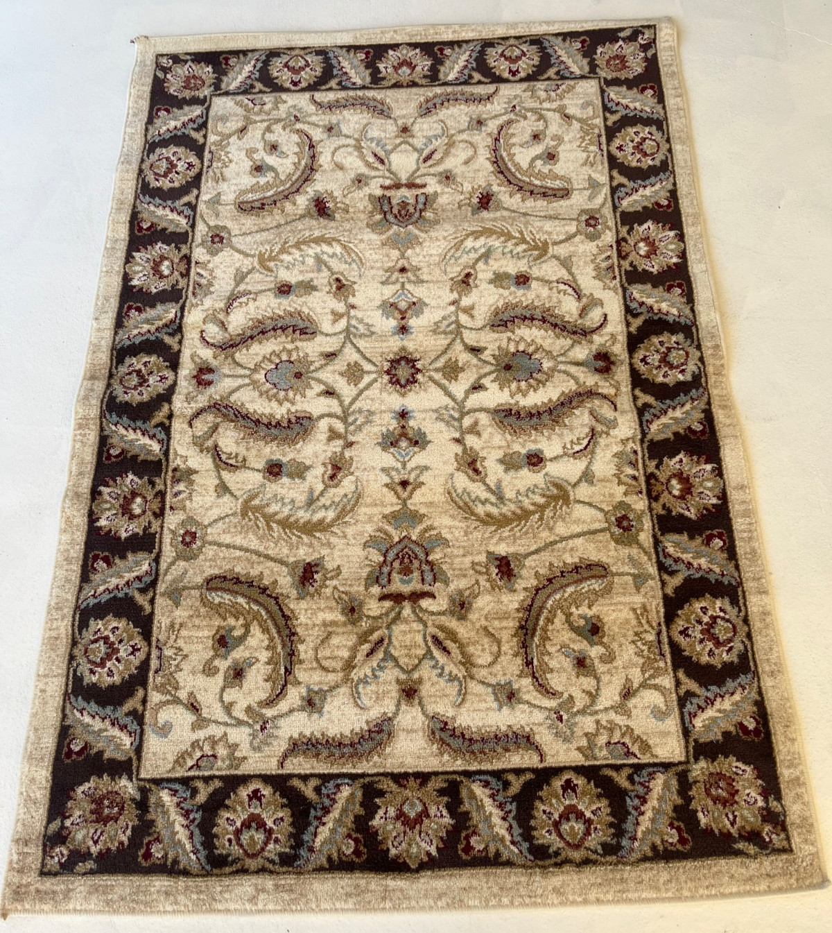 4′ X 6 Classic Agra Collection Oriental Style Poly/Cotton Cream Brown Area RUG