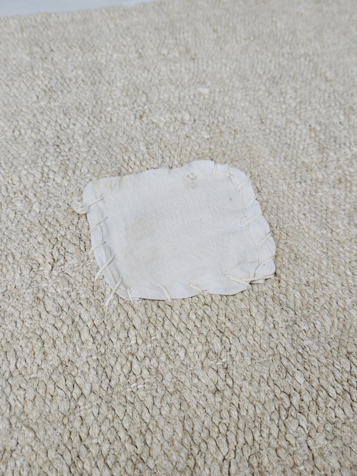 Vintage Turkish Hemp Rug, 5.3 x 7.2 ft White Bohemian Rug, Large Natural Carpet
