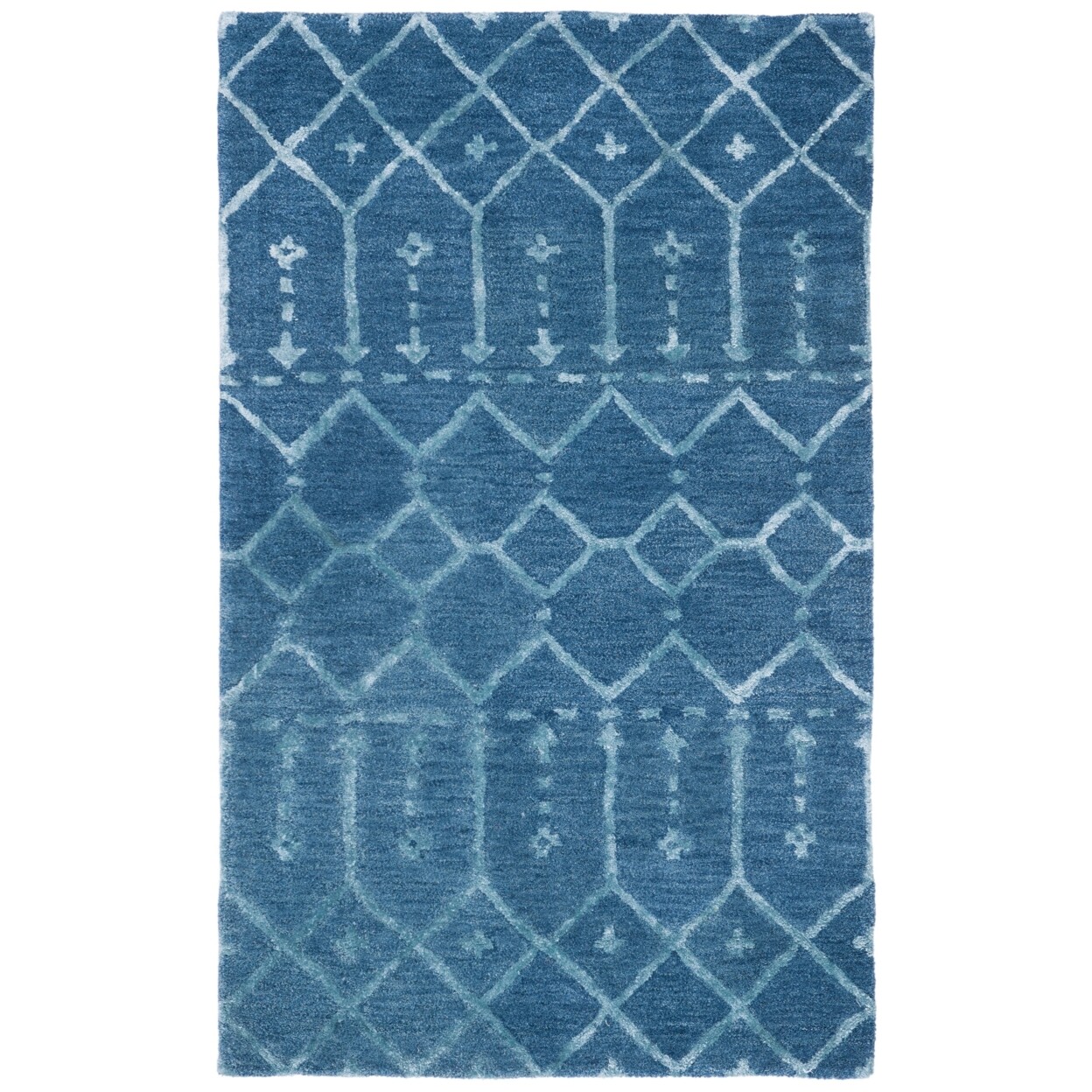 SAFAVIEH Himalaya HIM903N Handmade Navy / Silver Rug