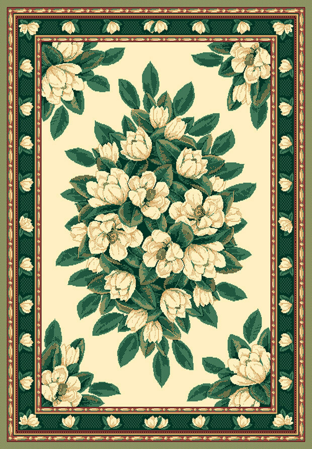 IVORY floral 2×8 area RUG runner TRADITIONAL carpet : Approx 1′ 11″ x 7′ 4″