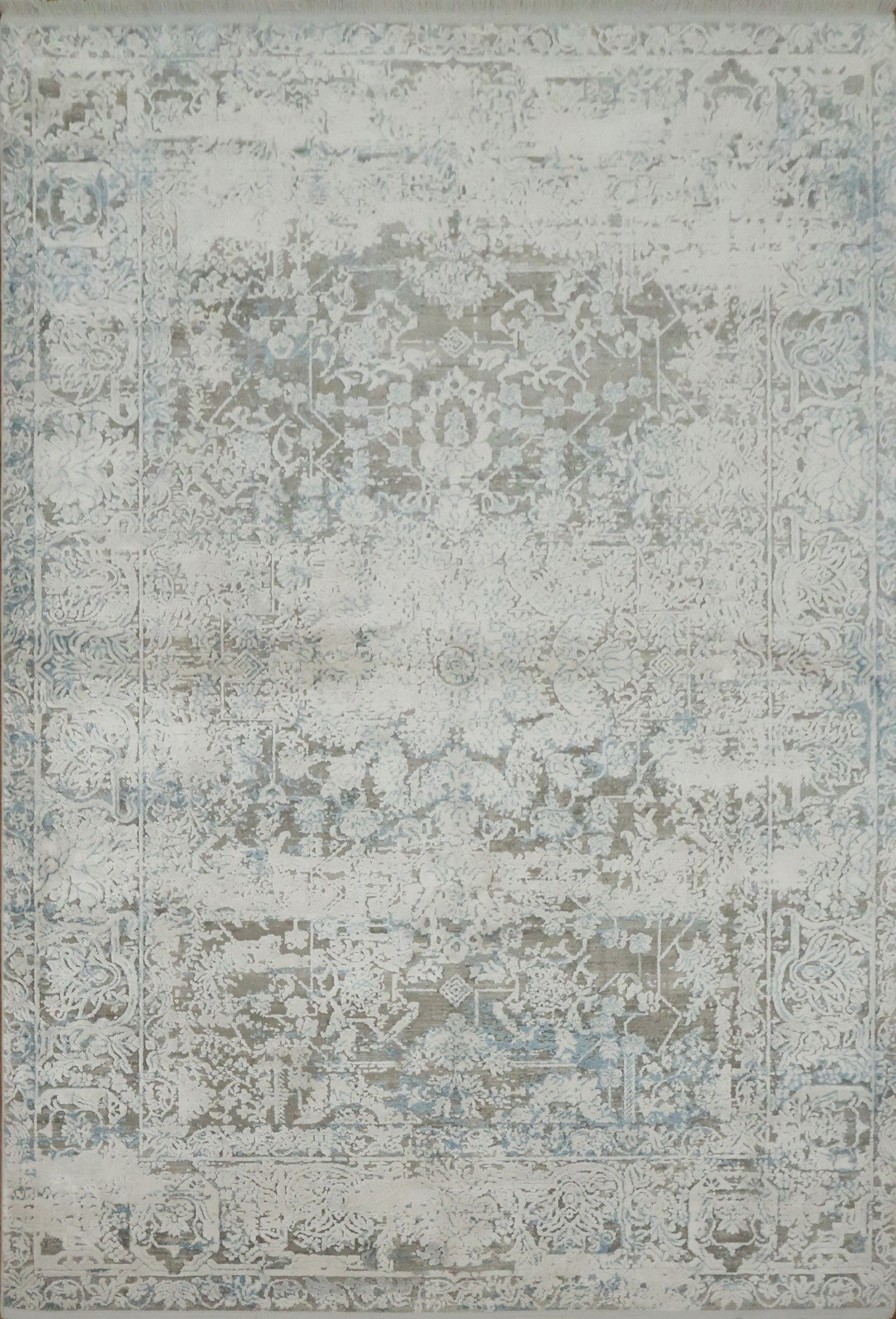 Premium Contemporary Abstract Rug 5×8 Grey Charcoal Light Blue Area Carpet