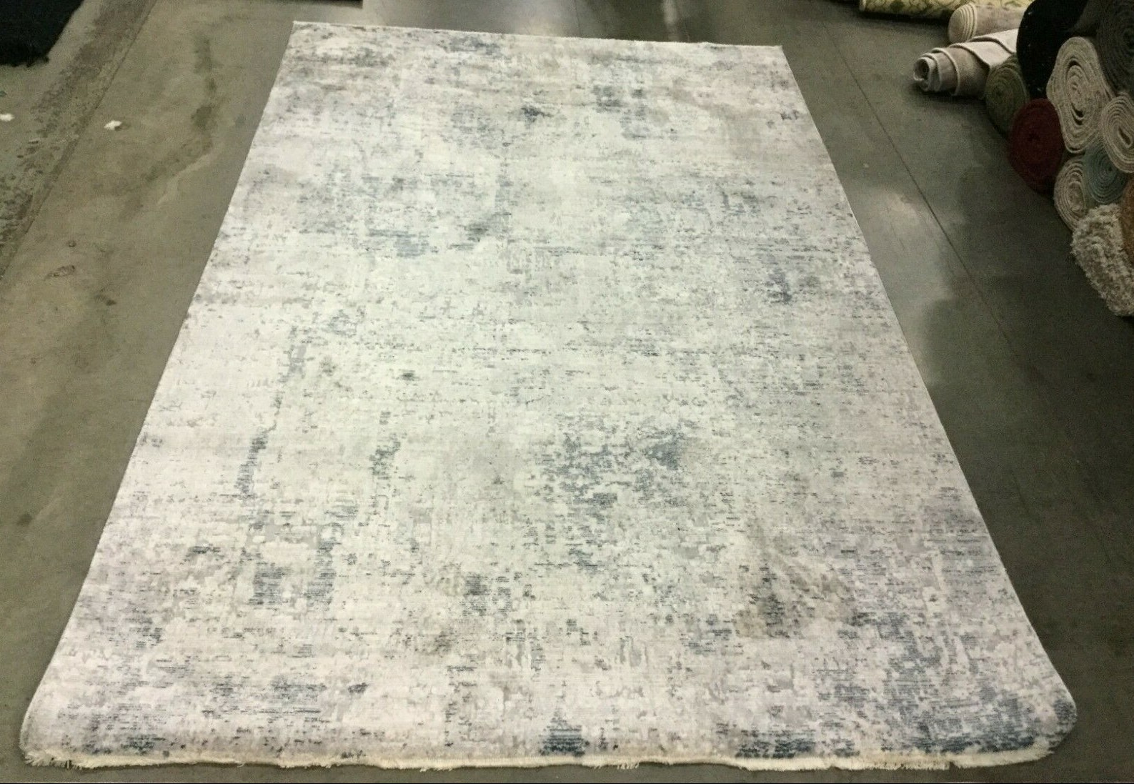 GREY / BLUE 5′ X 8′ Flaw in Rug, Reduced Price 1172640965 WNTB355F-5