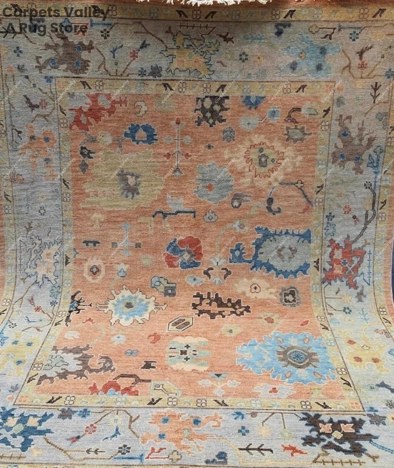 Oushak Hand Knotted 8×10, 9×12, Area Rug Carpet for Home, Bedroom, Living Room