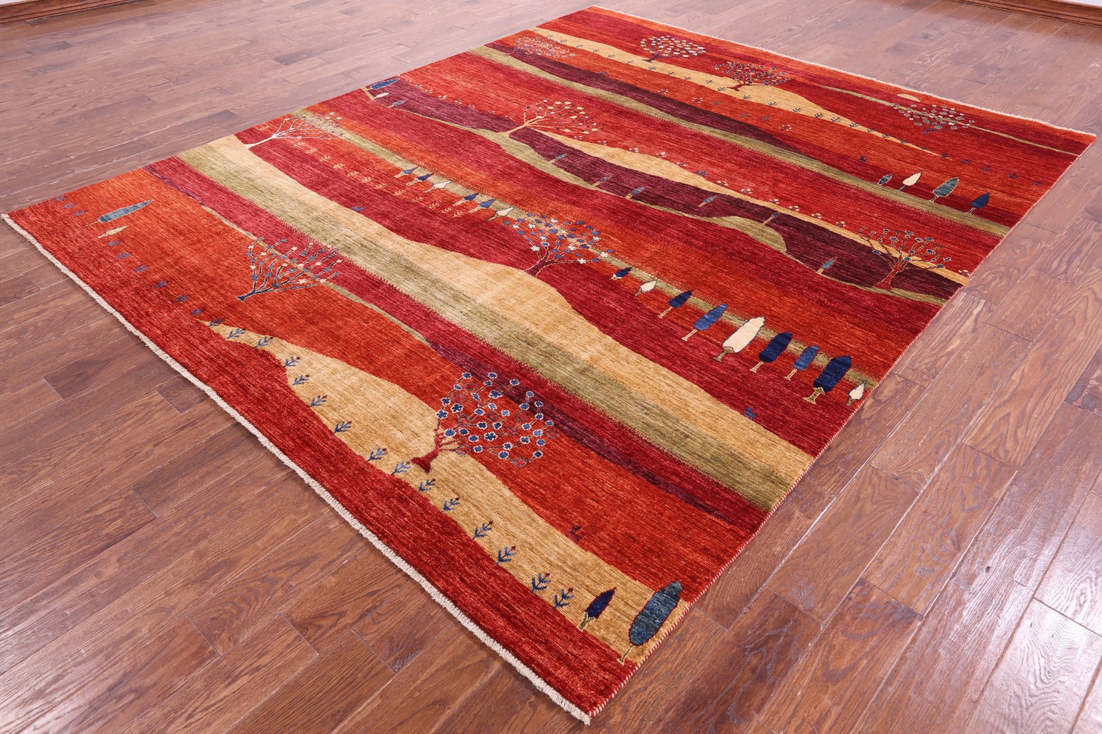 8′ 2″ X 9′ 10″ Handmade Tribal Gabbeh Rug – Q20693