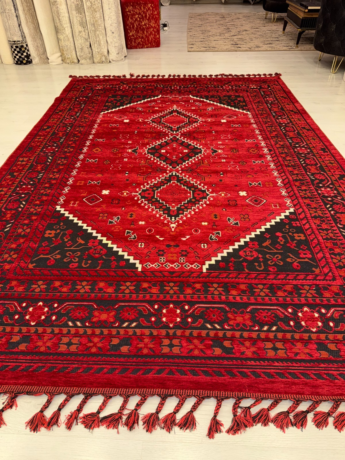 Turkish Kilim Area Rug Cotton Acrylic Washable Living Room Rug 5×8 6×9 3×10