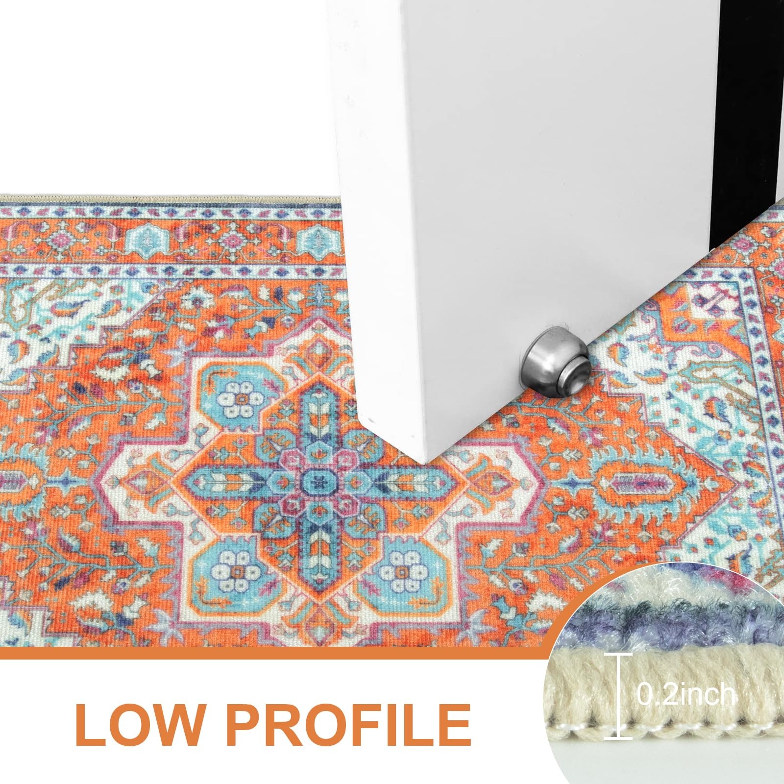 24×36 Inch Washable Indoor Doormat Retro Distressed Entrance Rug NonSlip