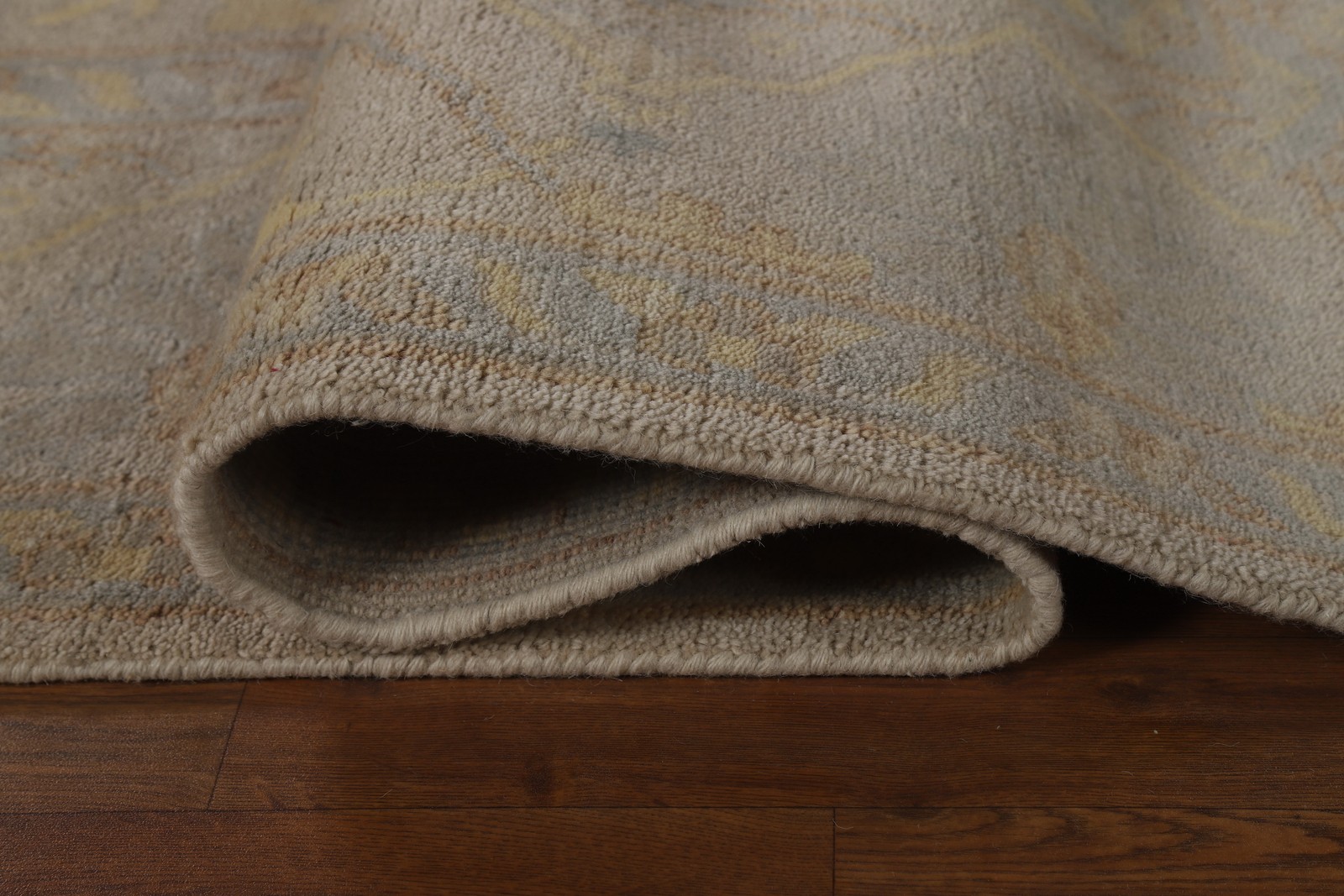 Earth Tone Camel Oushak Style Area Rug 8×10 Ft Hand-Knotted Indian Wool Carpet