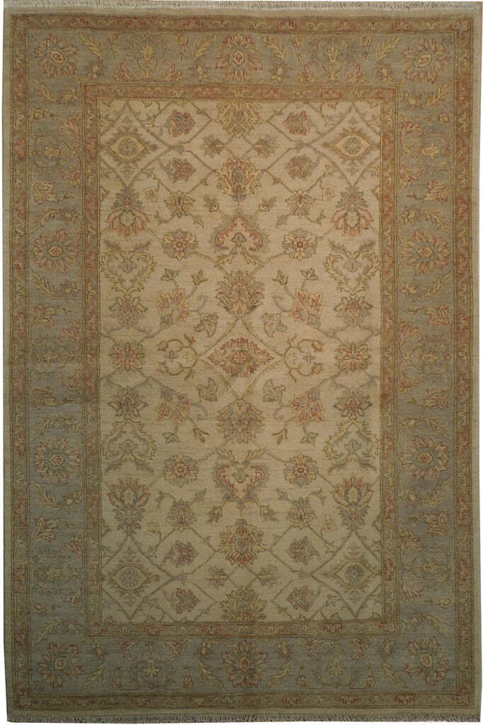 6×8′ Ivory Chobi Peshawar Rug #PIX-18778