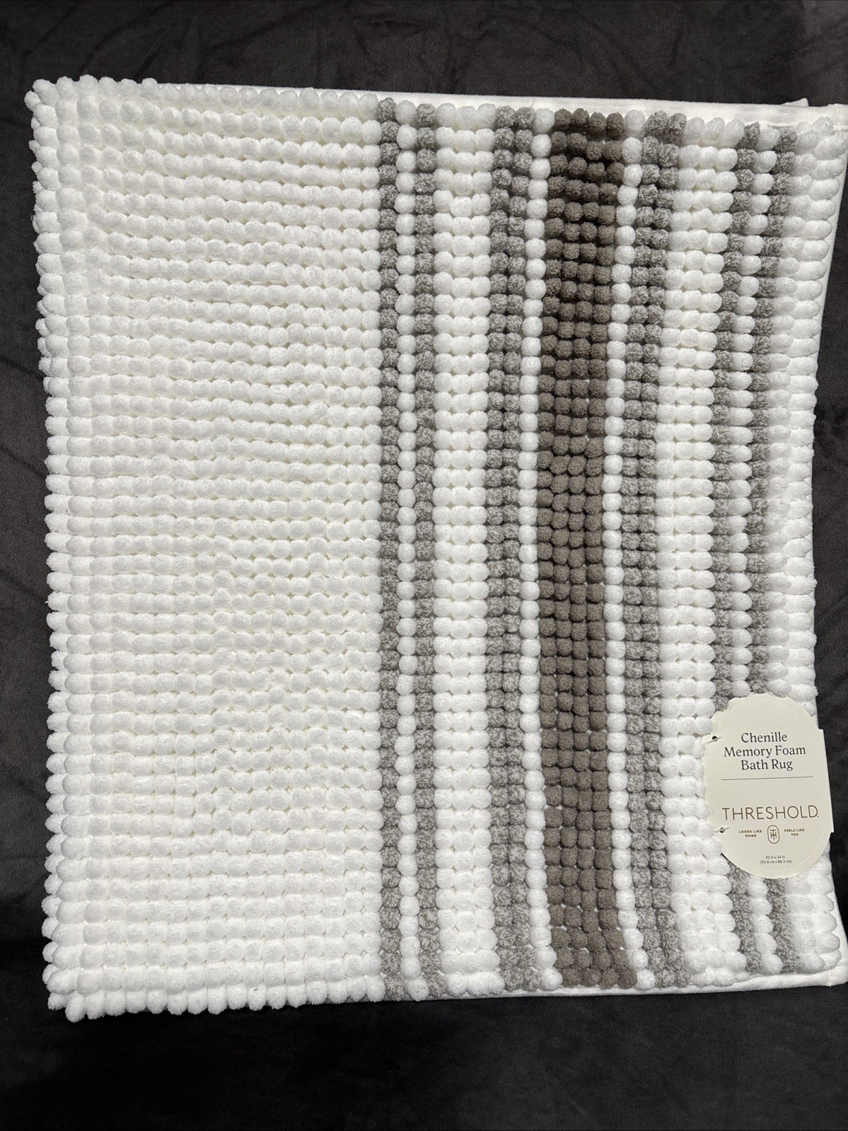 20″x34″ Chenille Memory Foam Bath Rug – Threshold Brand New With Tag