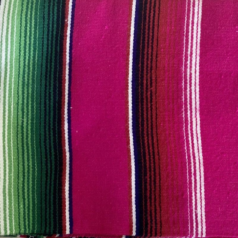 Mexican Dark Pink Mexican Sarape Blanket
