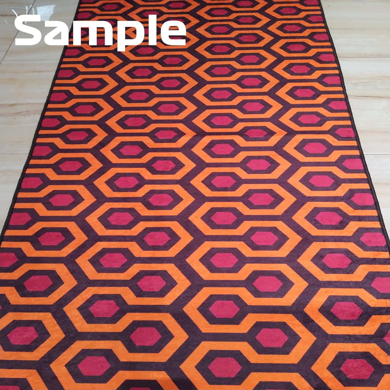 Kitchen Greek Key Runner, Marble Hallway Mat, Elegant Floor Decor, Luxury Entry