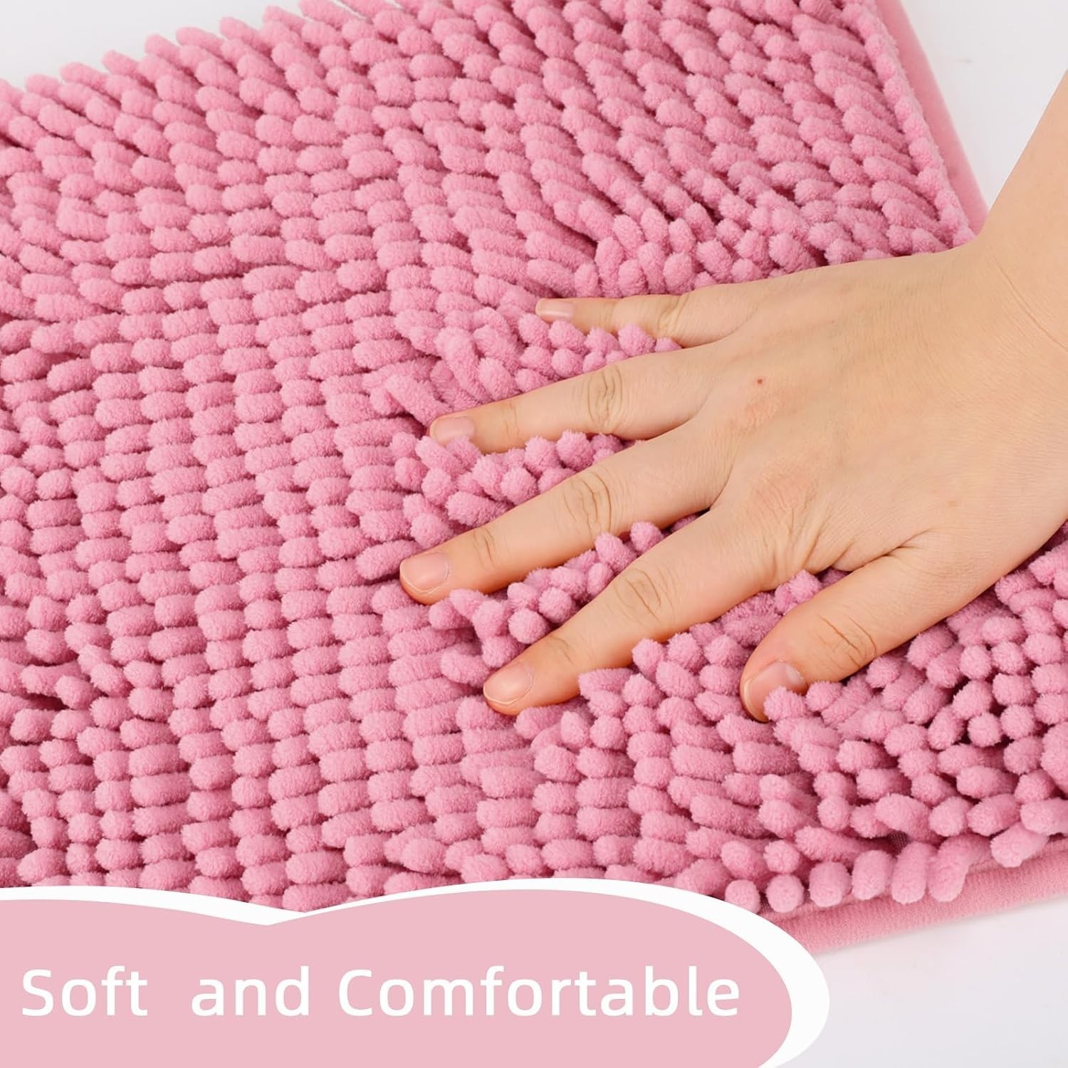 Cozy Chenille Locker Rug in Pink – Perfect Decor for School Lockers, 11.5 x 17.5