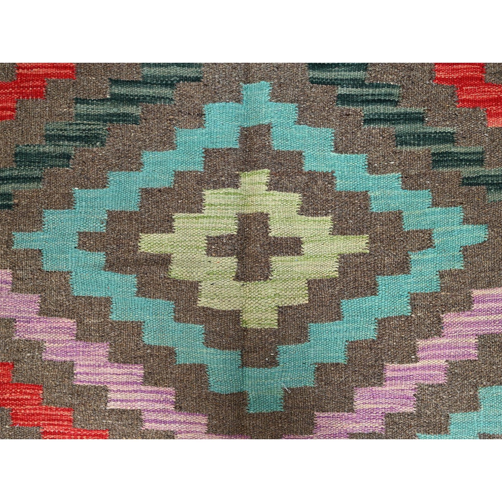 2’9″x9’10” Taupe Afghan Kilim Pure Wool Flat Weave Hand Woven Runner Rug R1170