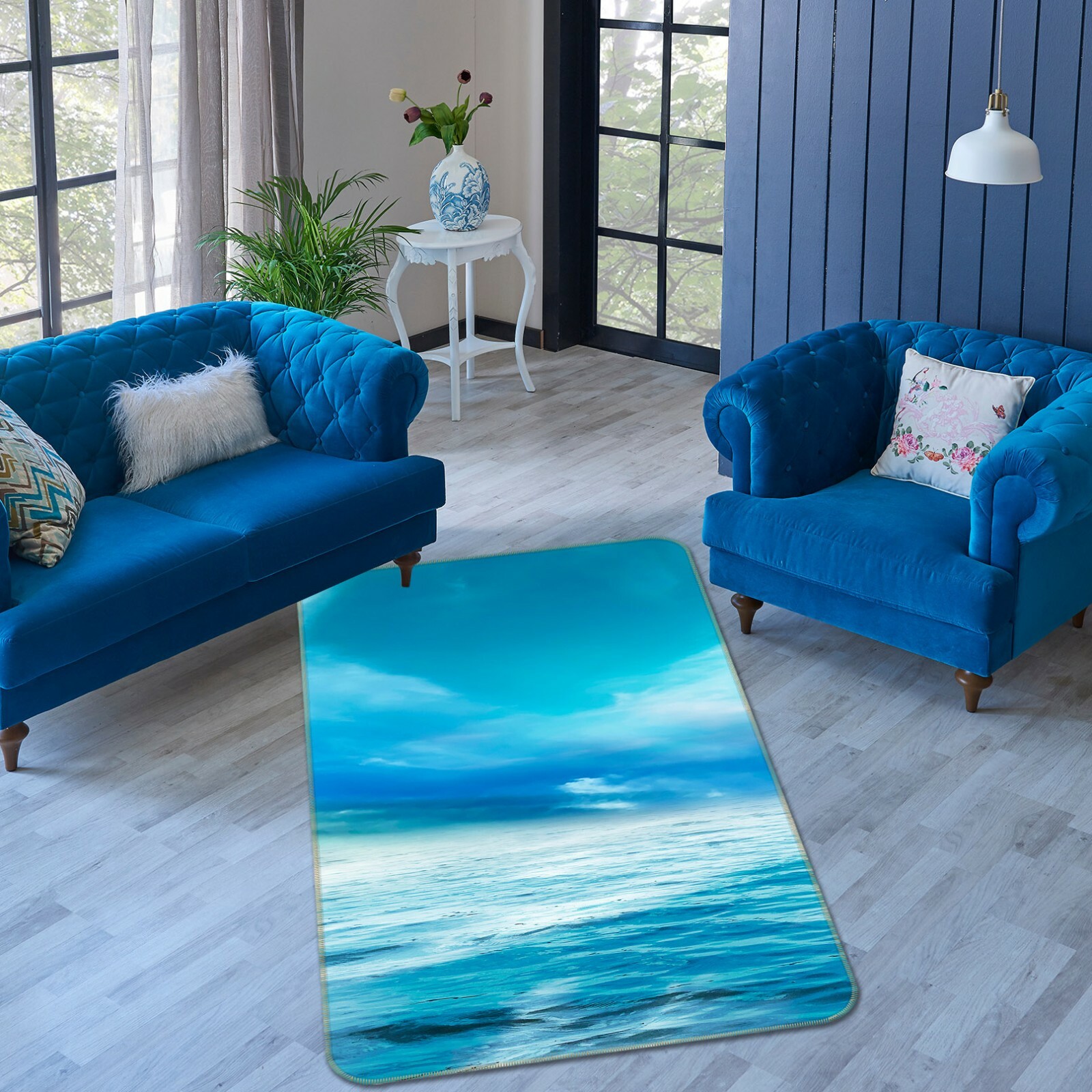 3D Blue Ocean ZHUA3679 Game Non Slip Rug Mat Photo Carpet Zoe