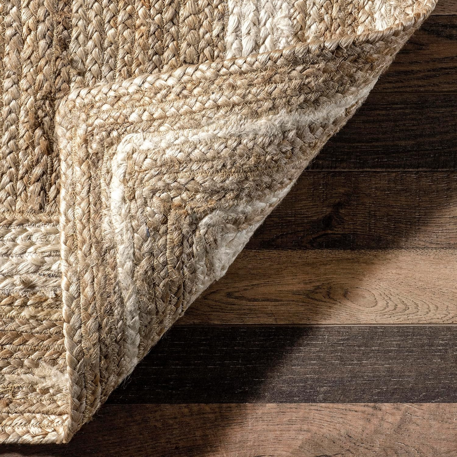 Rikki Coastal Off-White Braided Jute Runner Rug, 2’6″ x 10