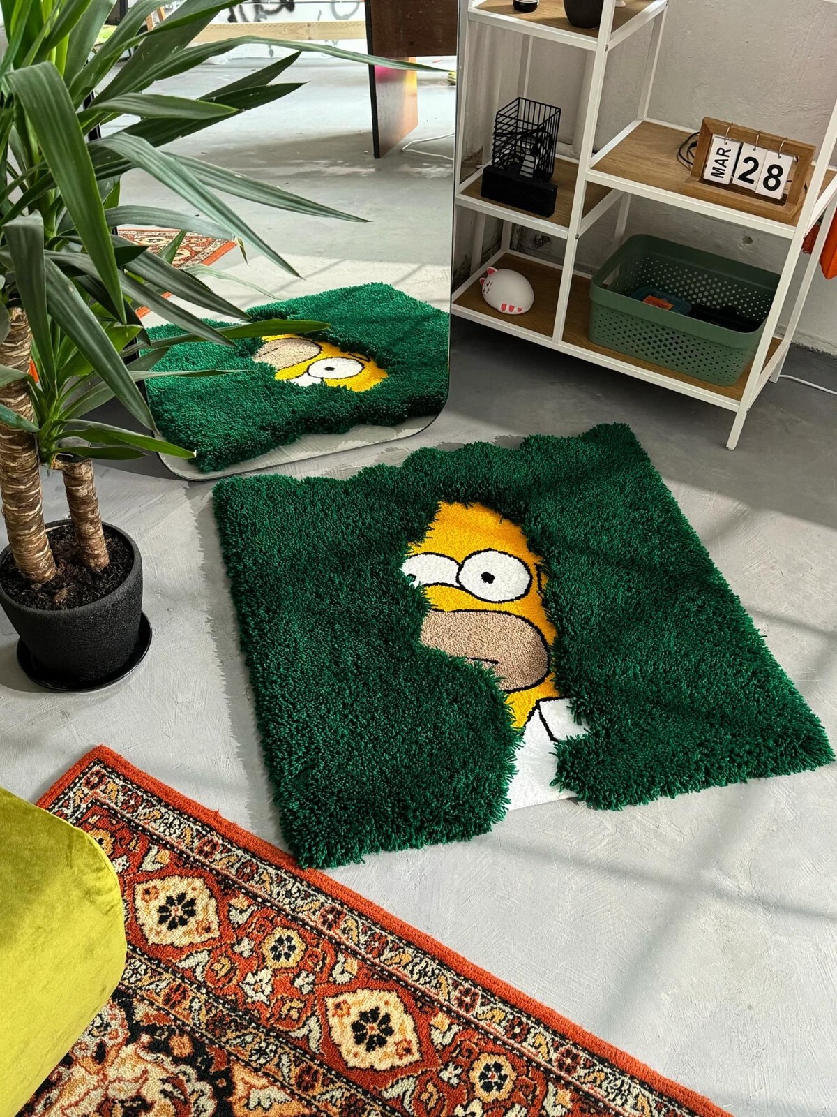 Fluffy Tufted Hand Tufted Wool Handmade Area Rug Carpet for Home Living Room