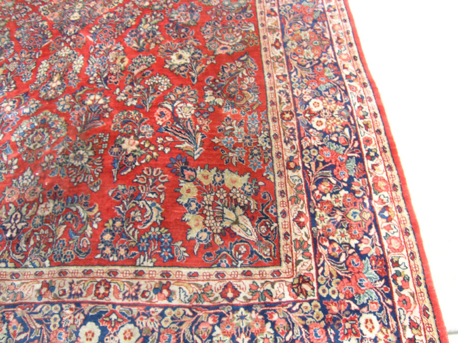 Antique Room Size Sarouk Oriental Rug Carpet 8’8″ x 11’10 Perfect